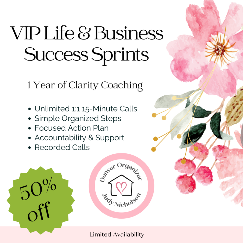 VIP Life & Business Coaching | Denver Organizer | Judy Nicholson