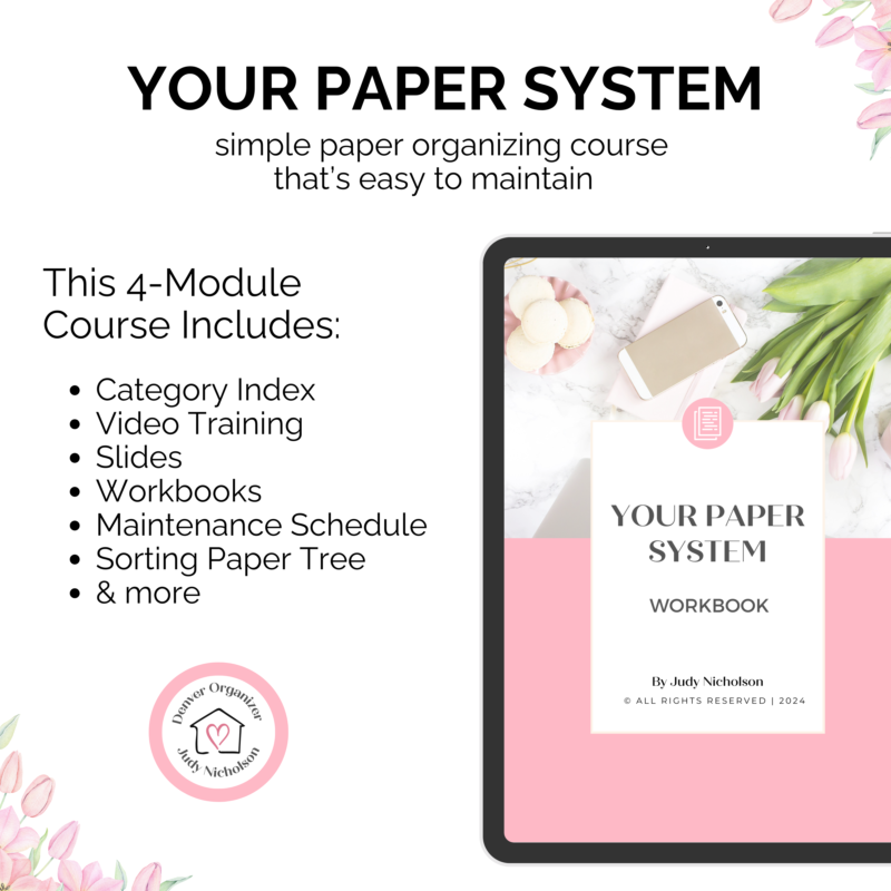 Your Paper System Course | Denver Organizer |  Judy Nicholson